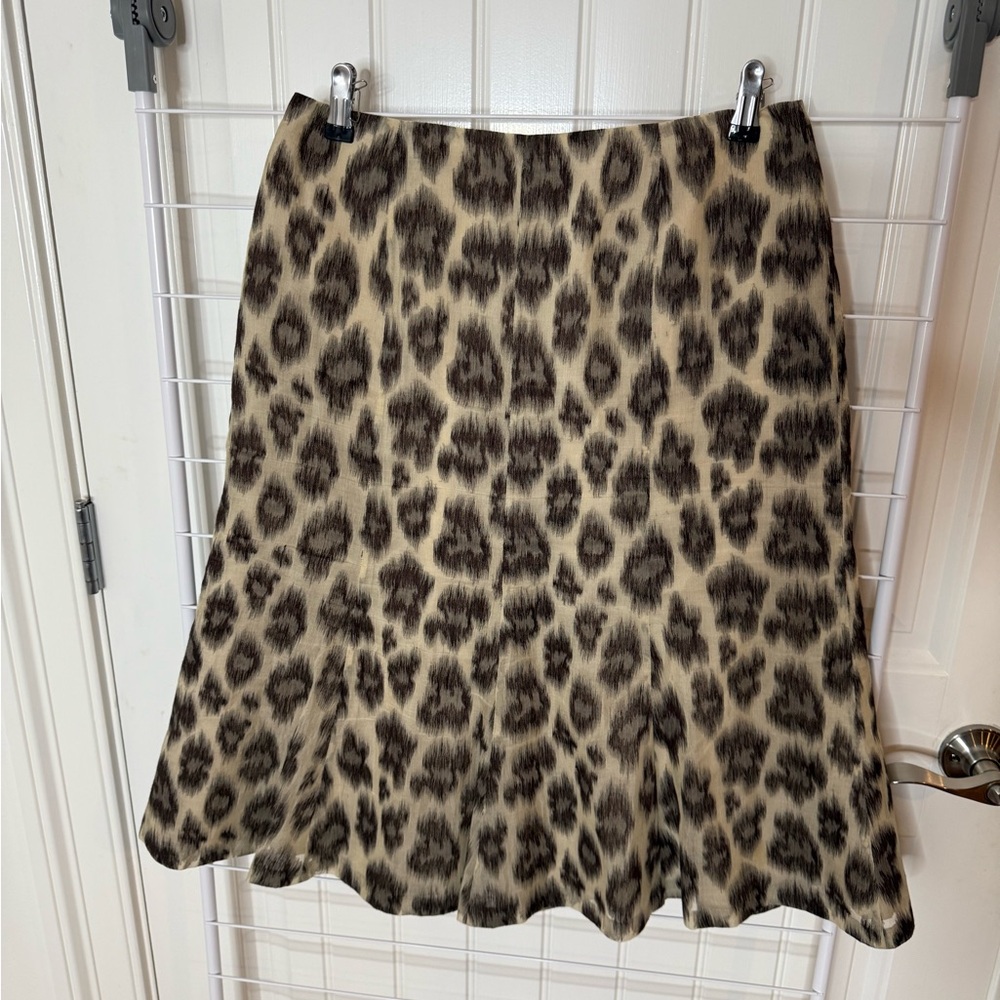 Talbots Animal Print A-Line Skirt - Picture 10 of 13